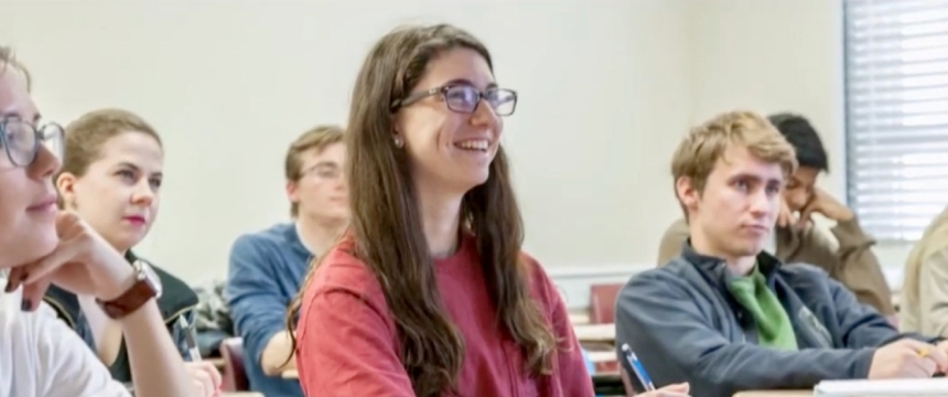 Sociology students in a classroom at the University of Georgia